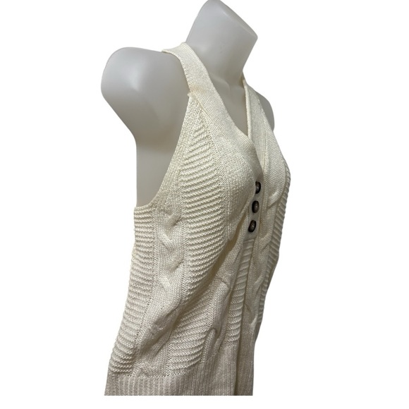 Marled Reunited Clothing Cable Knit Halter Sweater L - Picture 3 of 7